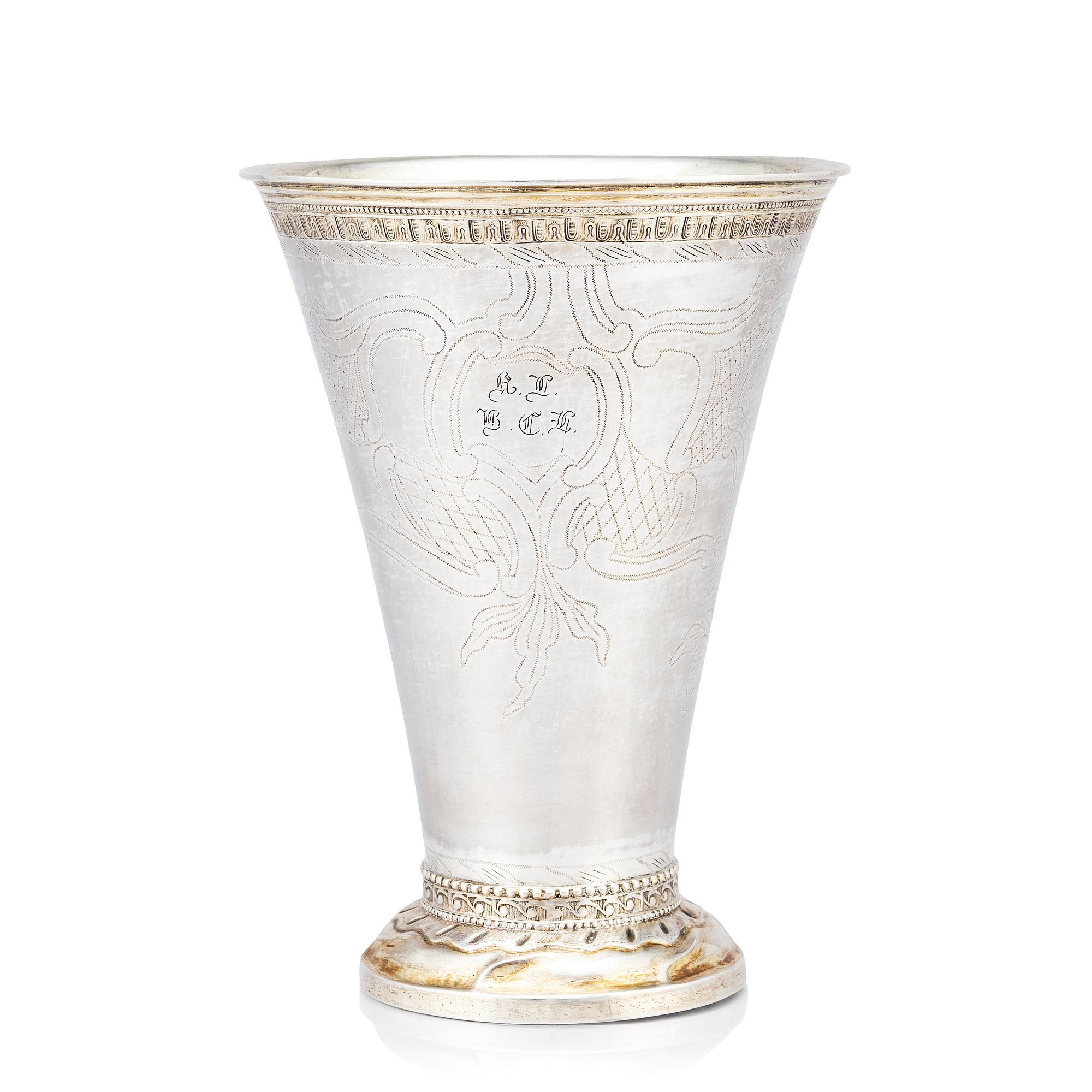 Erik Enander, bägare, silver, Uppsala 1786.