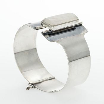 Mauno Honkanen, BRACELET, silver, snow quartz, Mauno Honkanen, Tillander 1962.