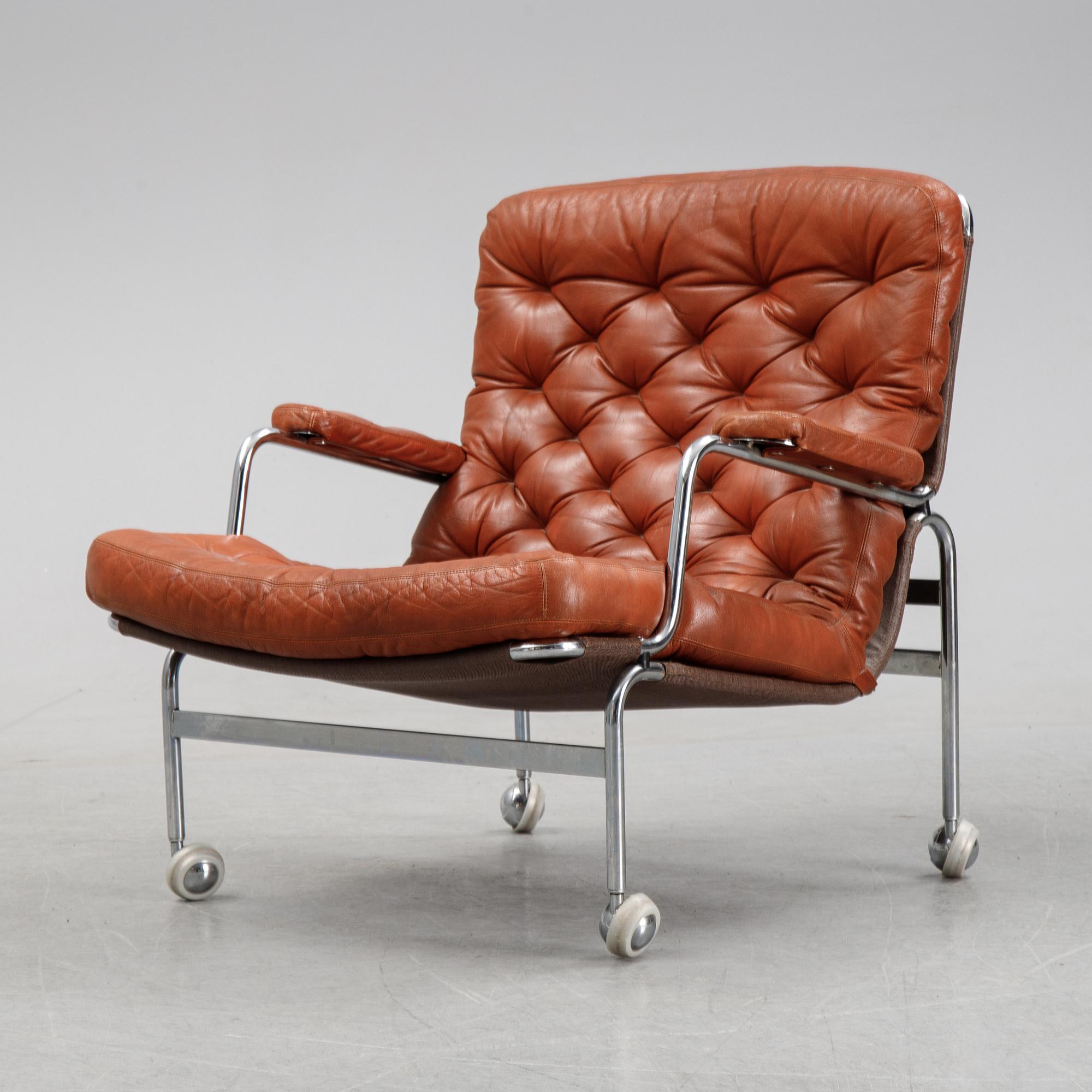 A model 'Karin 73' easy chair by Bruno Mathsson for Dux.