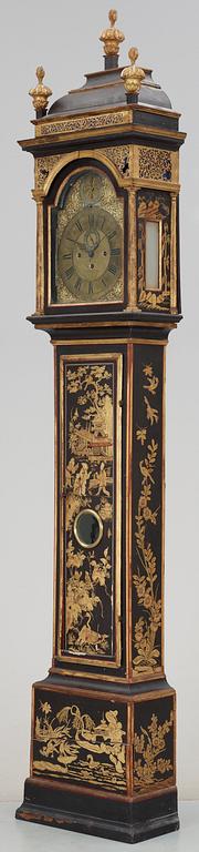 An English Baroque early 18th century eight-bells longcase clock by Joseph Windmills, master 1671.
