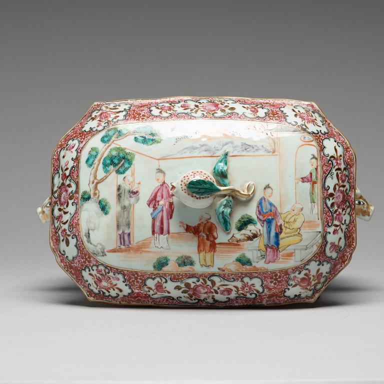 TERRIN med LOCK, kompaniporslin. Qingdynastin, Qianlong (1736-95).