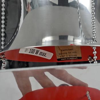 TAKLAMPA, "VP-Globe", Verner Panton, Louis Poulsen, Danmark. Höjd 50 cm.