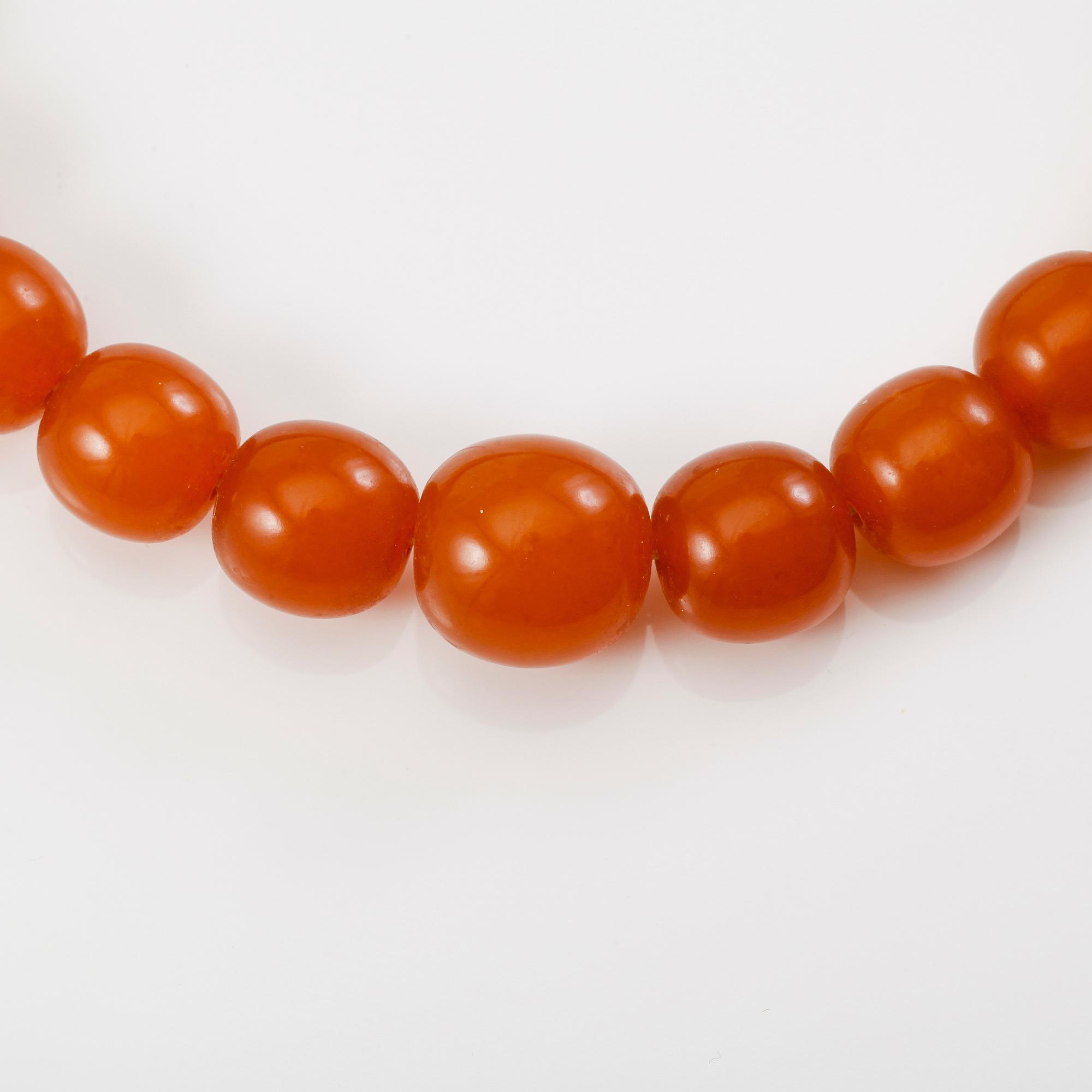 COLLIER, bärnsten, 1900-talets mitt.