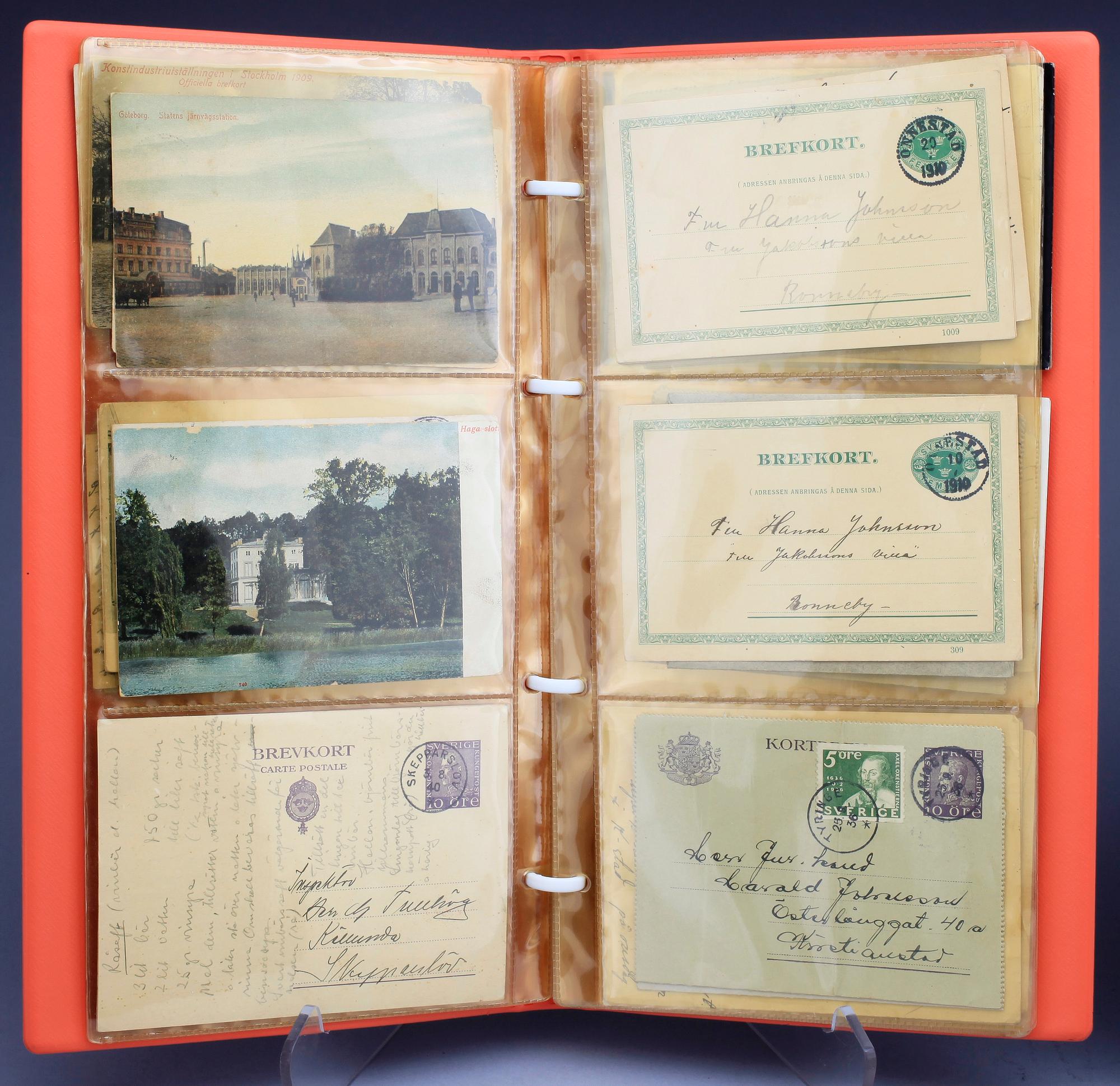 PARTI VYKORT, BREV OCH BREFKORT, delvis omkring sekelskiftet 1800/1900.