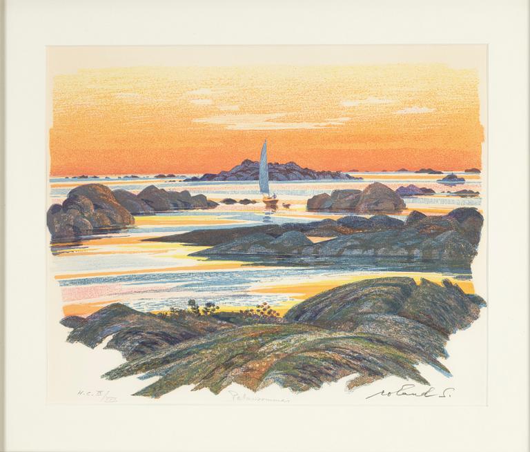 Roland Svensson, lithograph in colours, signed HC IX/XXX.