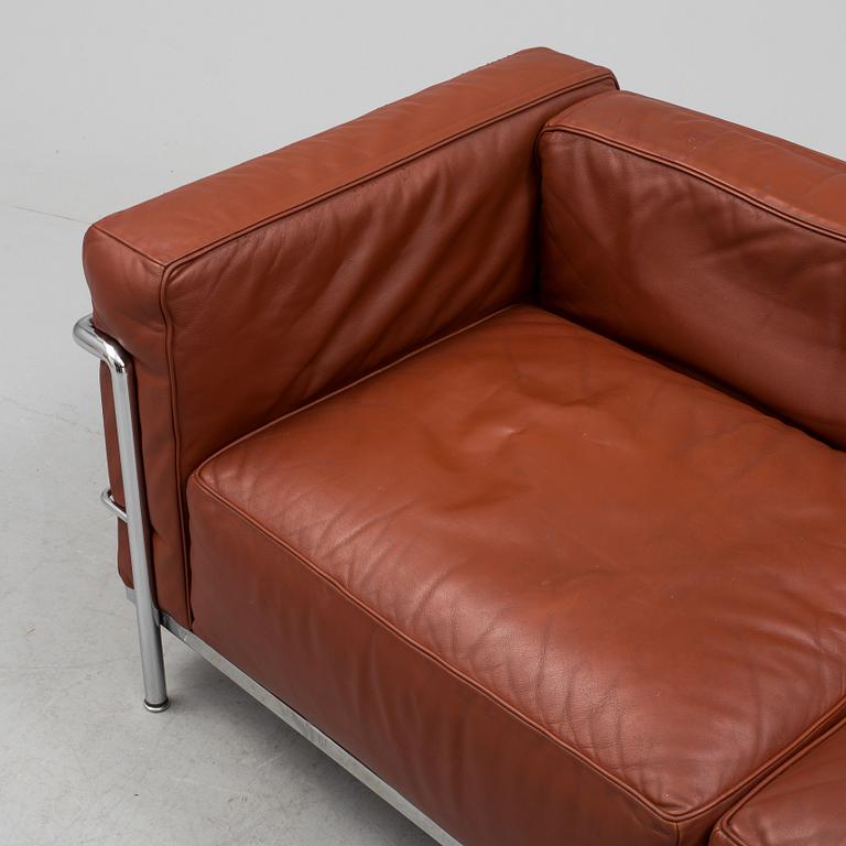 LE CORBUSIER, an 'LC3' leather upholstered sofa from Cassina.