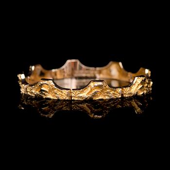 BJÖRN WECKSTRÖM, ARMBAND, "Golden bridge", 14K guld. Lapponia 1972.