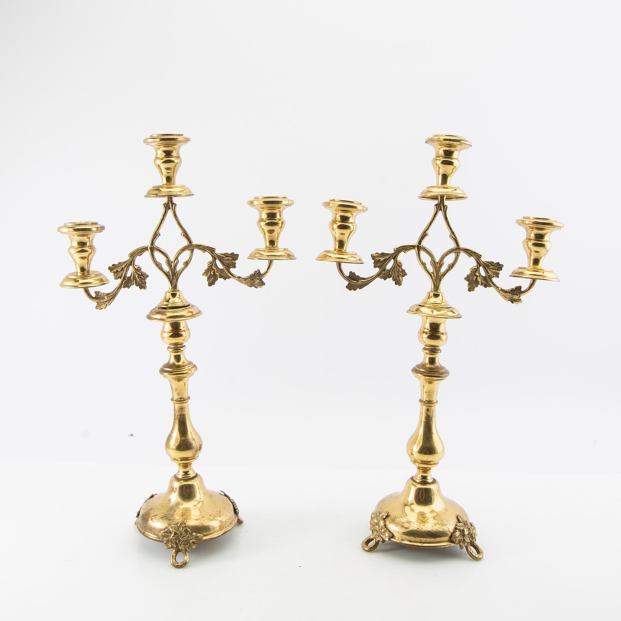 Candelabras a pair circa 1900.