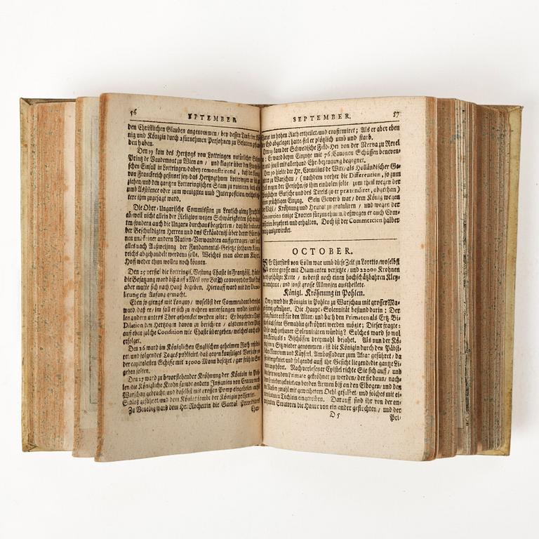 Rare periodical, with numerous engraved plates, 1690.