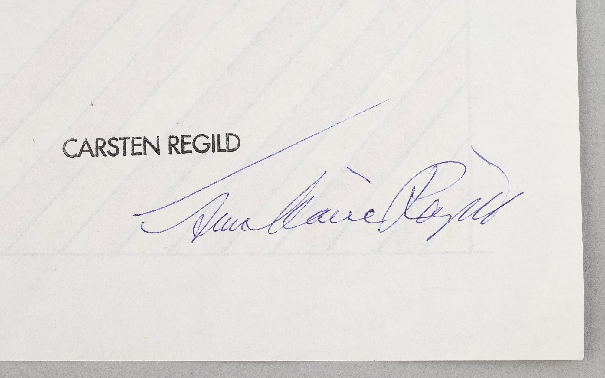 Carsten Regild, teckningar, 2 st.