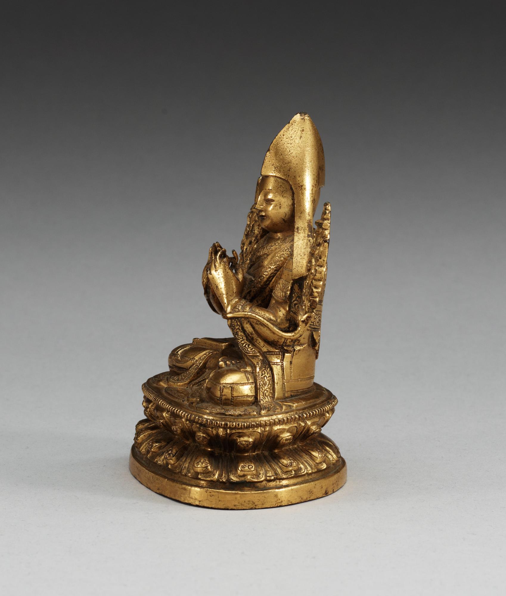 FIGURIN, förgylld brons. Mongoliet, troligen 1700-tal.