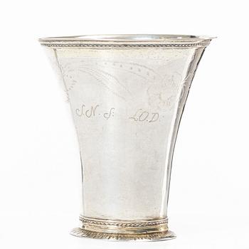 Carl Lindgren, bägare, silver, Norrköping 1777.