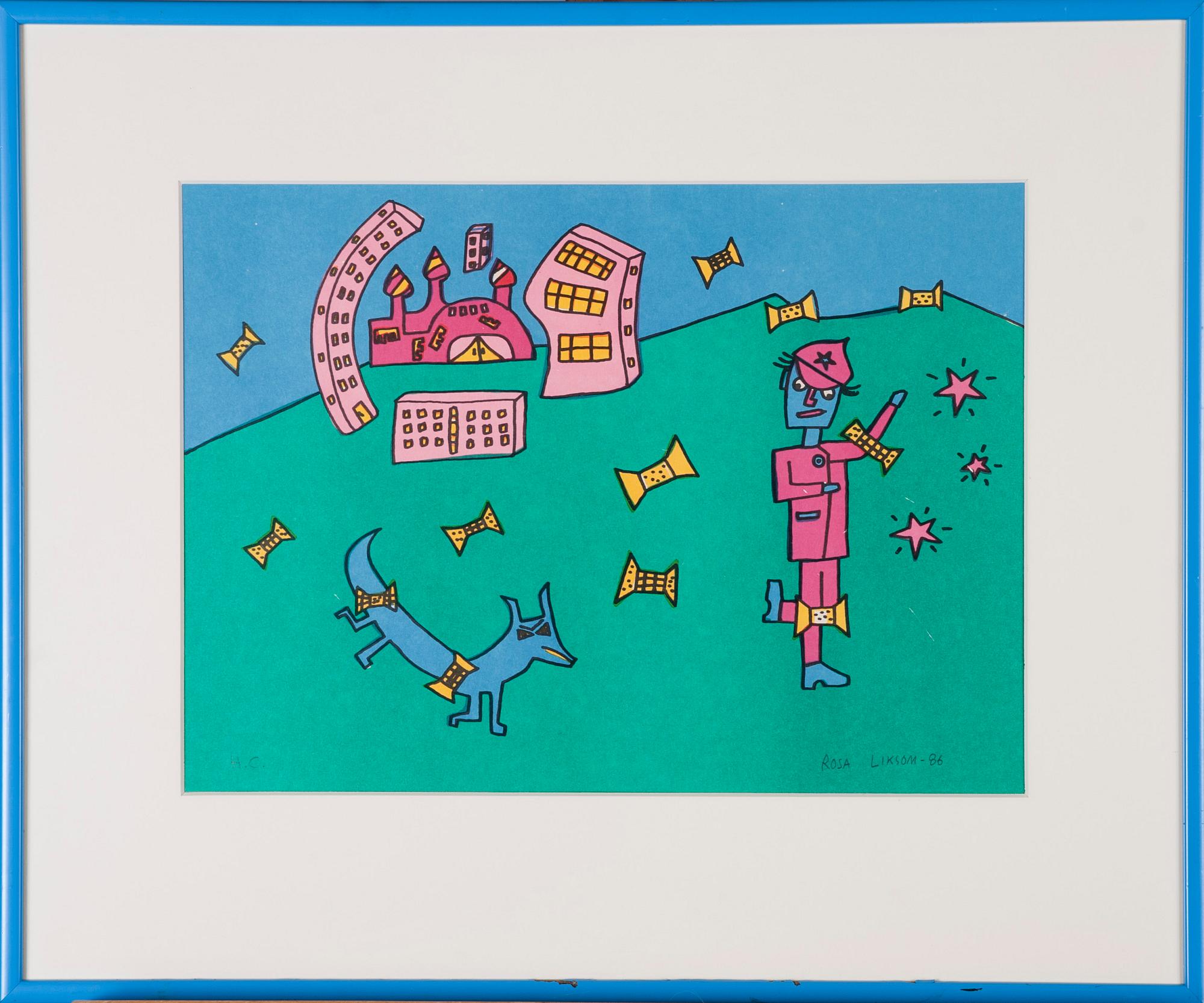 ROSA LIKSOM, serigrafi, signerad, daterad -86 och numrerad H.C.
