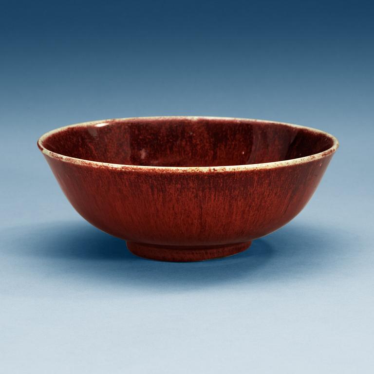 A 'sang de boef' glazed bowl, Qing dynasty, Qianlong 1736-95.