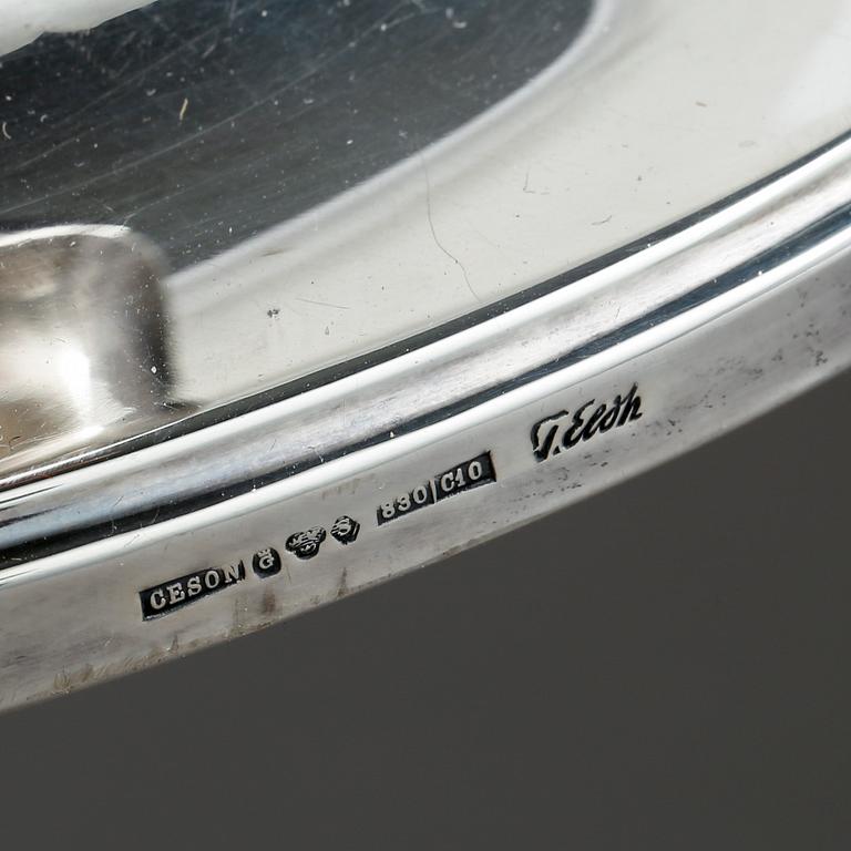LJUSSTAKAR, ett par, silver, Tore Eldh, Ceson, Göteborg 1977.