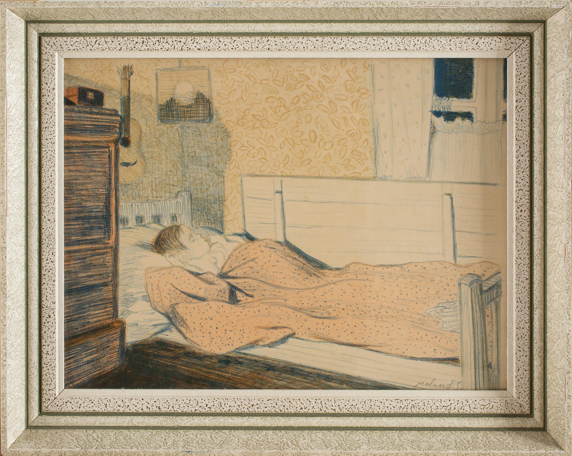 ROLAND SVENSSON, krita på papper, signerad.