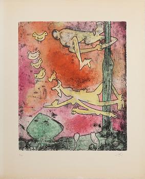 ROBERTO MATTA, 2 st färgetsningar, signerade och numrerad 71/100.
