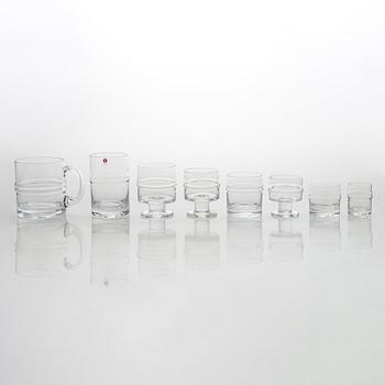 Timo Sarpaneva, set of 51 'Pisaranrengas' (Expanding rings) 2054 glasses for Iittala.