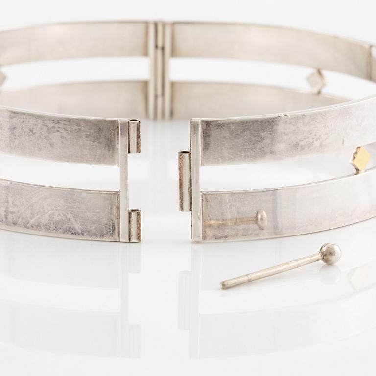 Sigurd Persson, a necklace, sterling silver with gilding, Stockholm 1995.