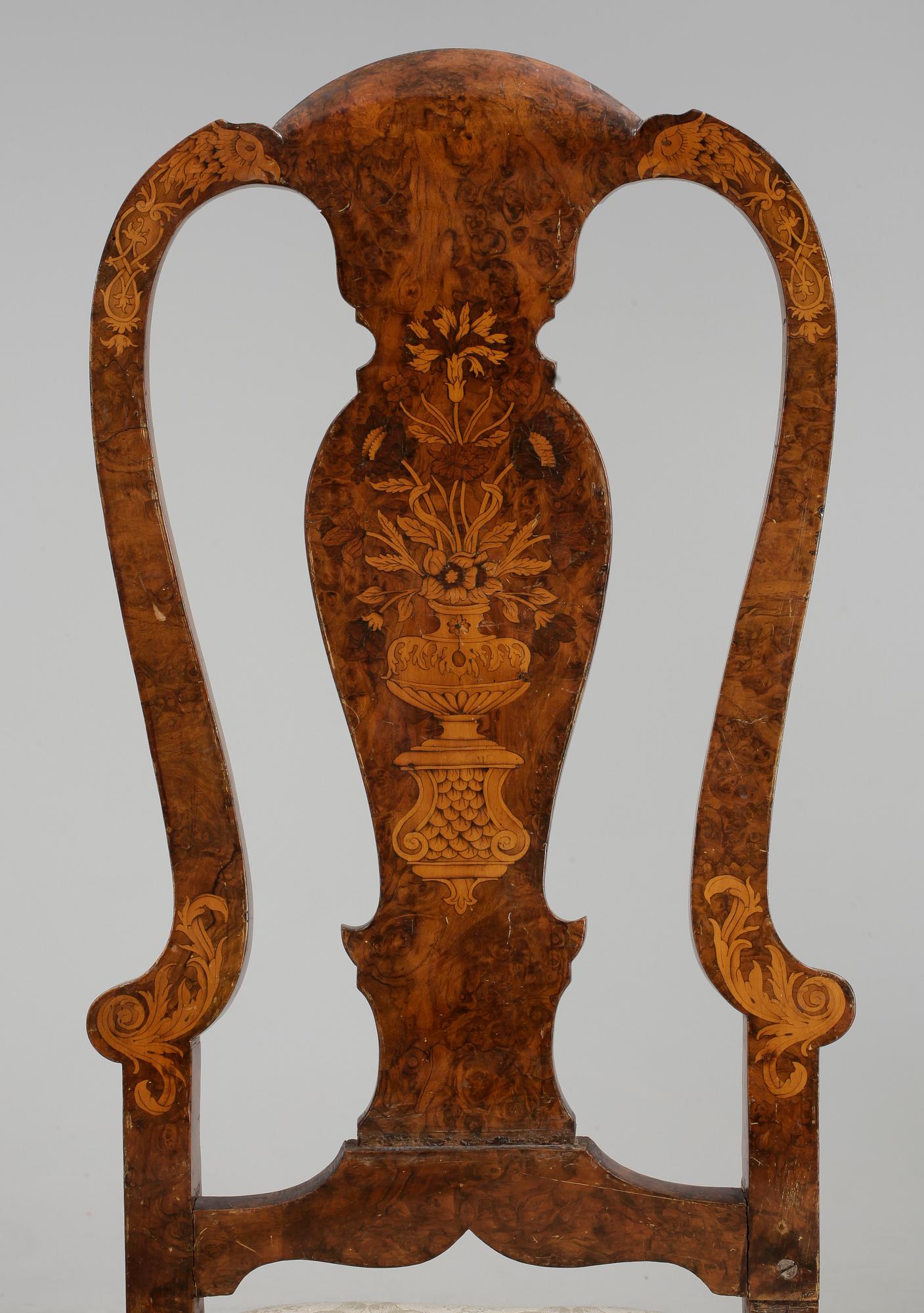 STOLAR, 2 st. Holland England. 1700-tal.