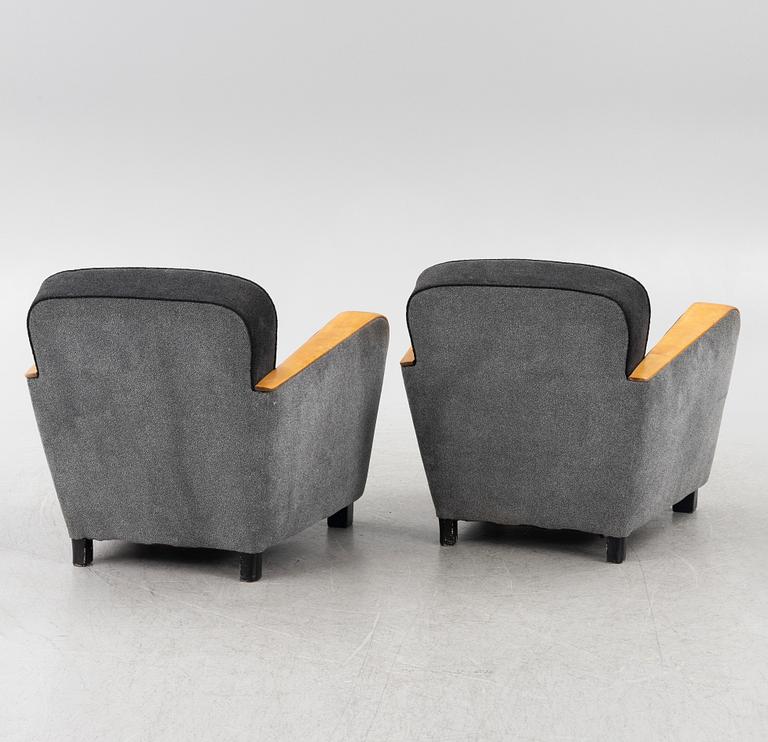 Fåtöljer, ett par, 1930-tal.