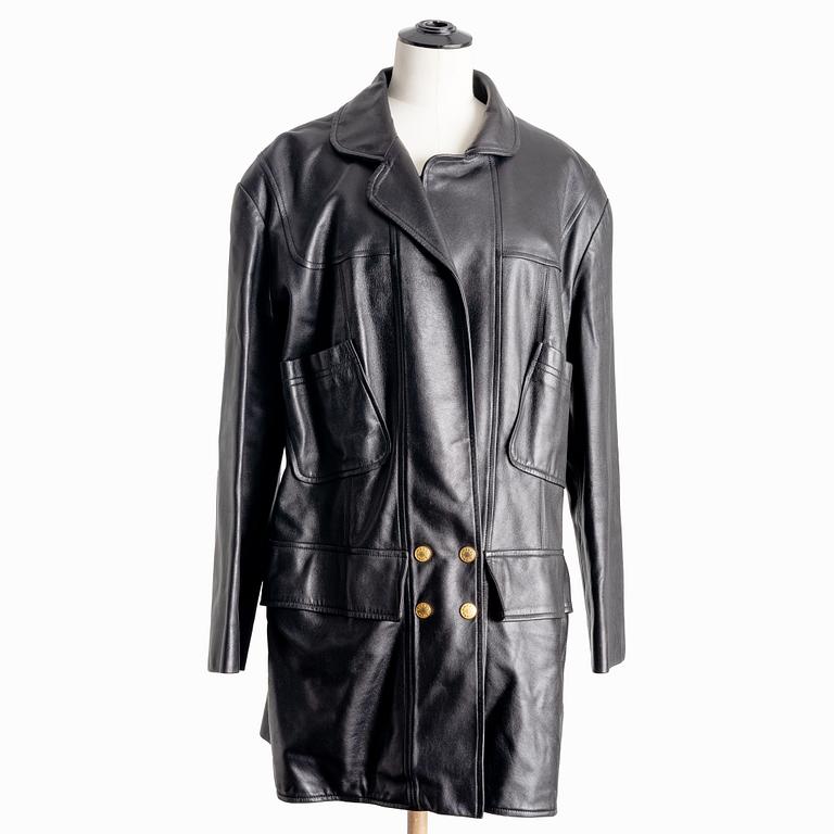Chanel, A 1990's leather jacket.