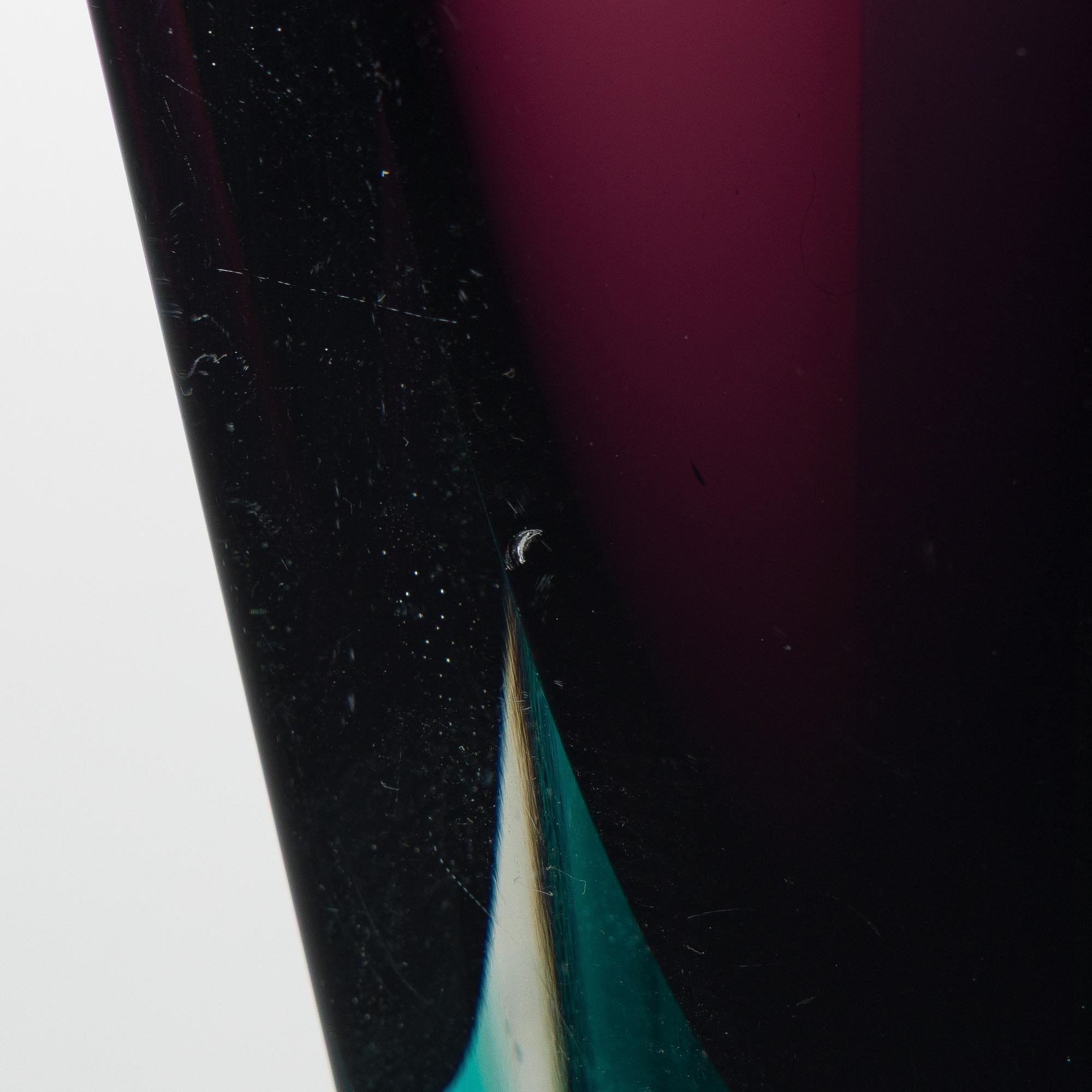 Kaj Franck, a 'Prisma' vase, signed K. Franck, Nuutajärvi Notsjö -59.