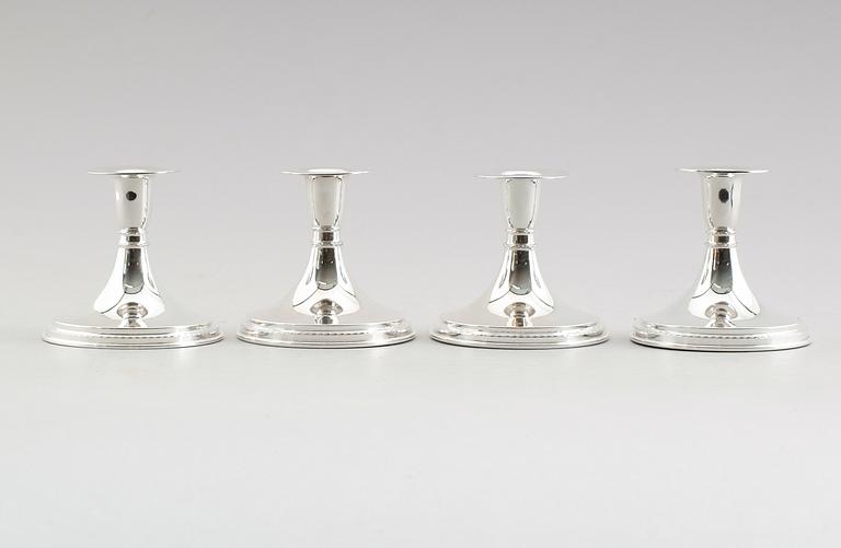 LJUSSTAKAR, 4 st, silver, TESI, Göteborg 1956 och 1957.