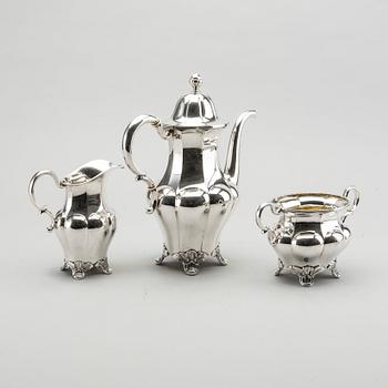 A three piece silver coffee service byGAB AB 1932-33, 1330g.