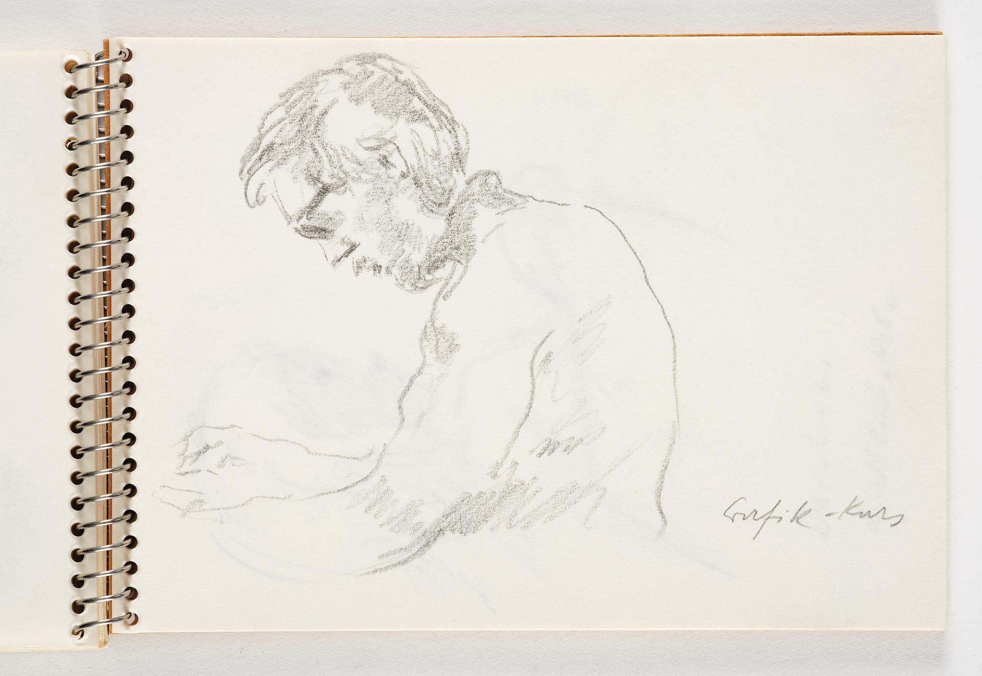 Lotte Laserstein, 4 skissböcker med blyertsteckningar.