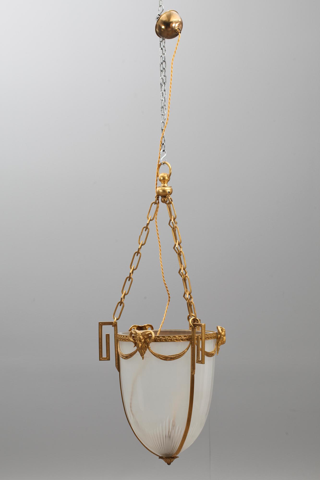 LJUSAMPEL, Louis XVI-stil, 1900-tal. H ca 90.