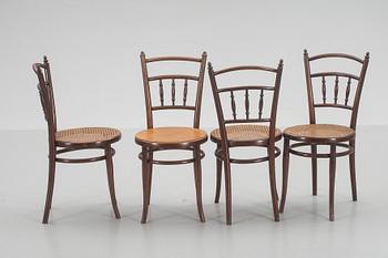 STOLAR, 4 st, Thonet, 1900-talets första hälft.