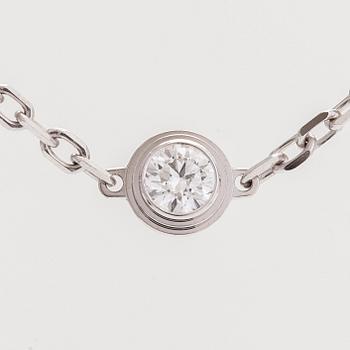 Cartier, an 18K white gold 'd'Amour' bracelet with a diamond, ca. 0.06 ct.