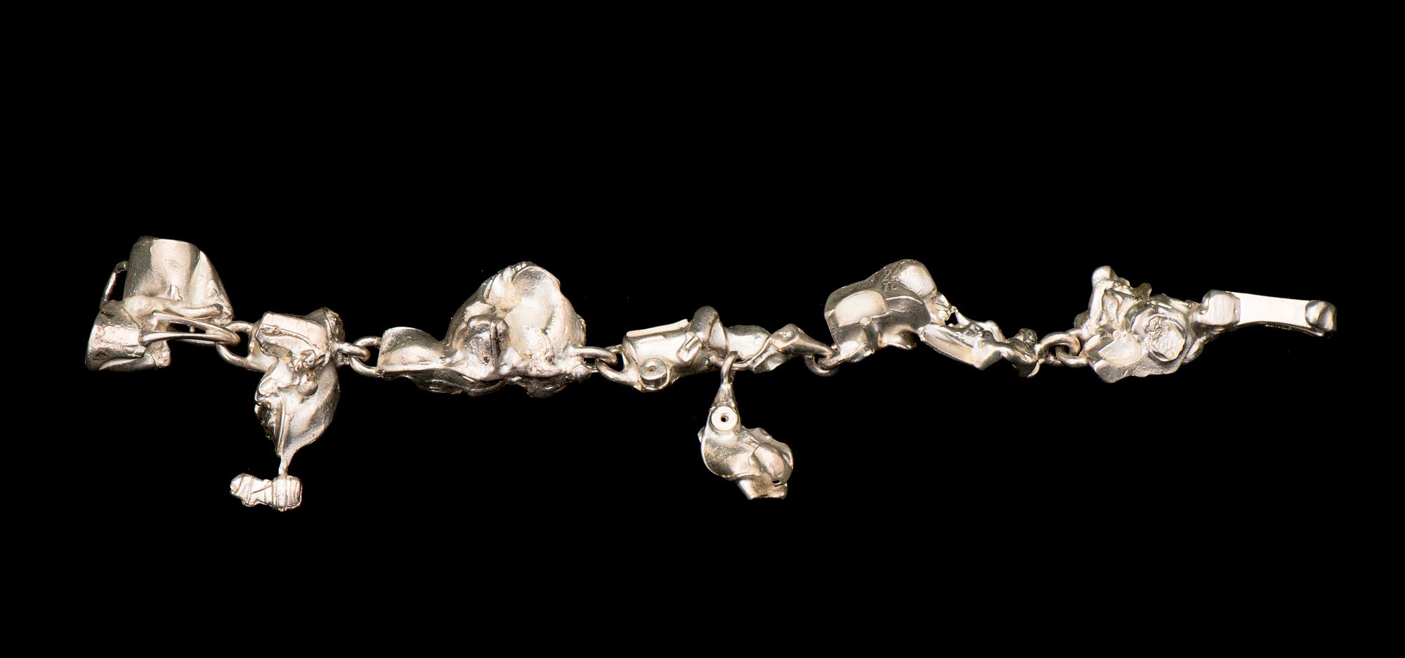 BJÖRN WECKSTRÖM, ARMBAND, "Robot Ruben", silver. Lapponia 1969.
