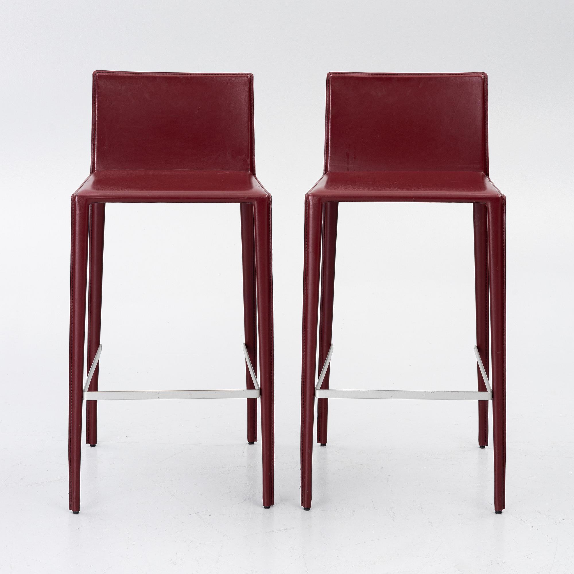 Lievore Altherr Molina, Two 'Norma' bar stools, Arper.