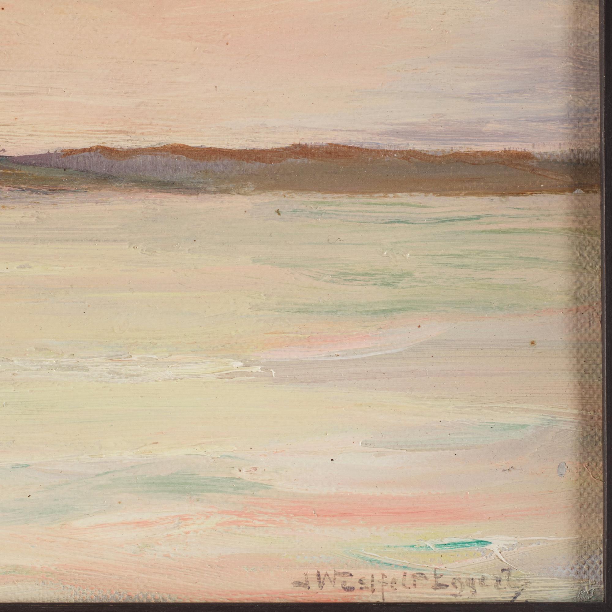 Ingeborg Westfelt-Eggertz, Sunset over Hållö and Hållö Lighthouse, Bohuslän.