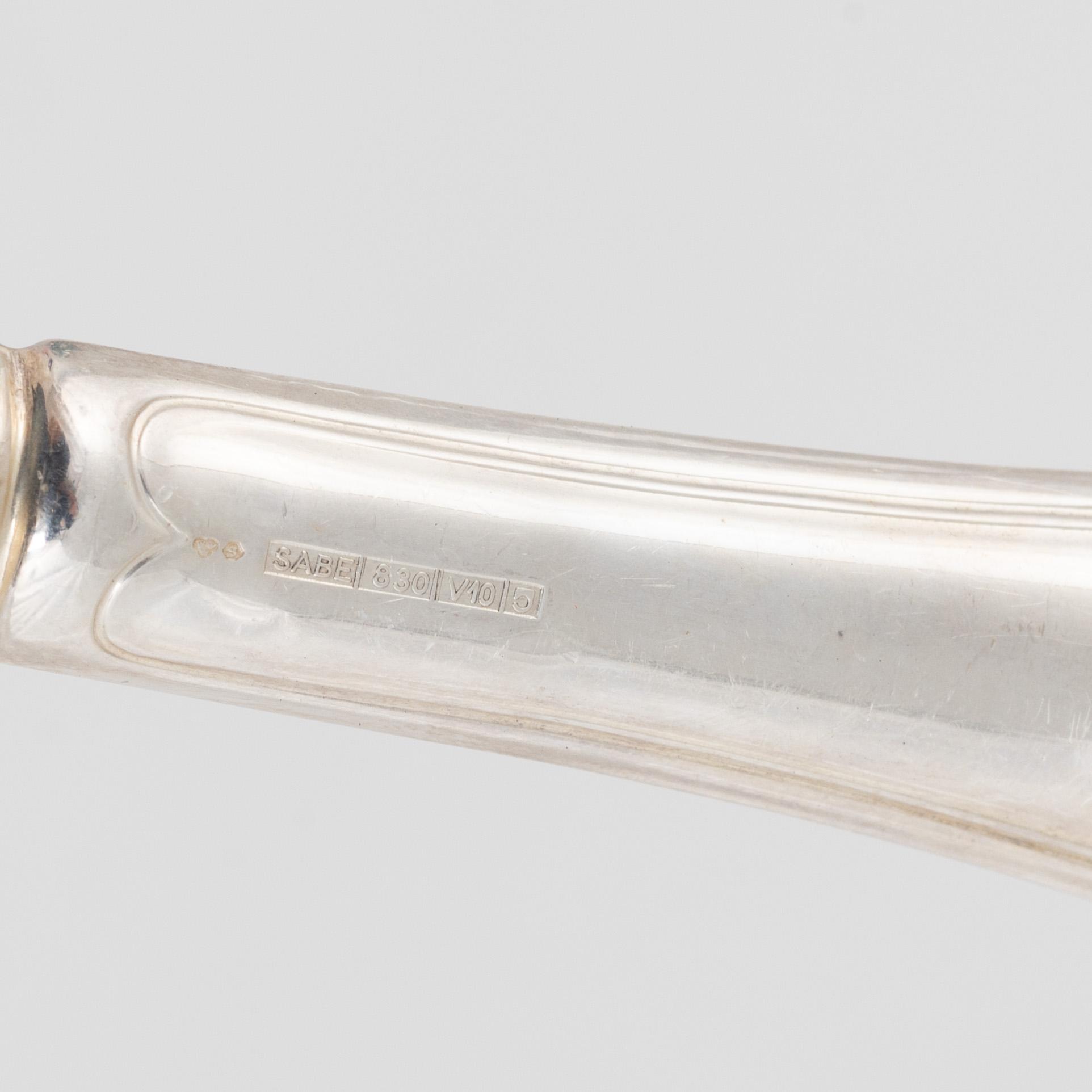 Bestickuppsättning, 30 delar, silver, modell gammal fransk, Eskilstuna Matsilver Ab, Eskilstuna 1995.