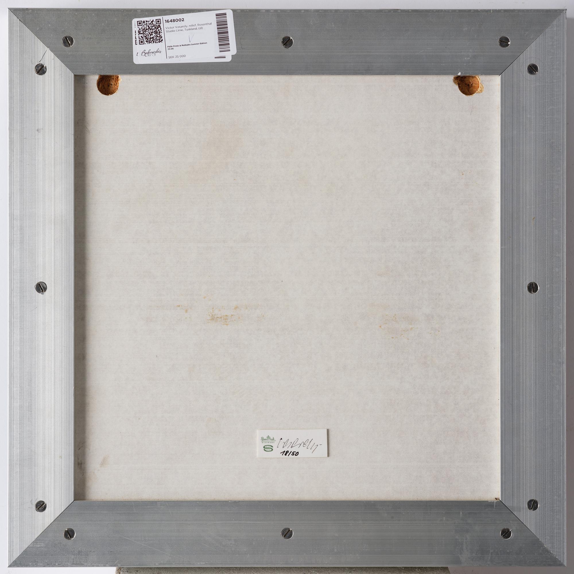 Victor Vasarely, a relief, Rosenthal Studio Linie, Germany.