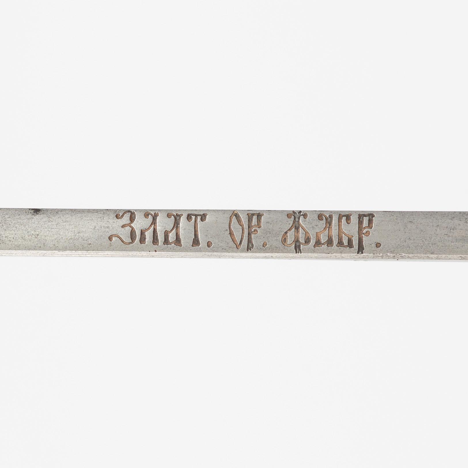 A Russian sabre, 1881 pattern, with scabbard.