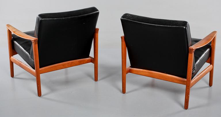 FÅTÖLJER, ett par, Bröderna Andersson, Ekenässjön, 1960-tal.