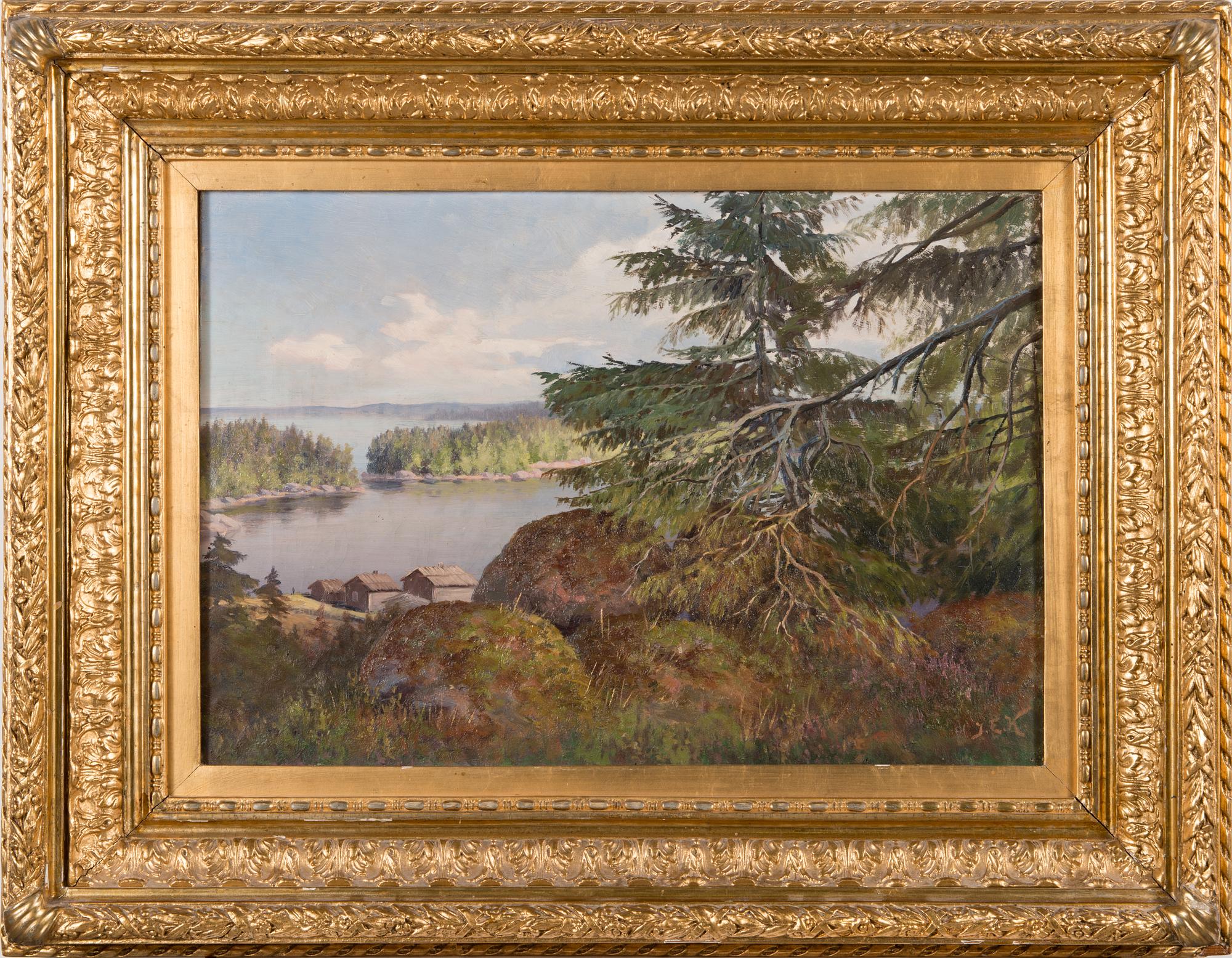 Johan Elis Kortman, Forest view at the shore.