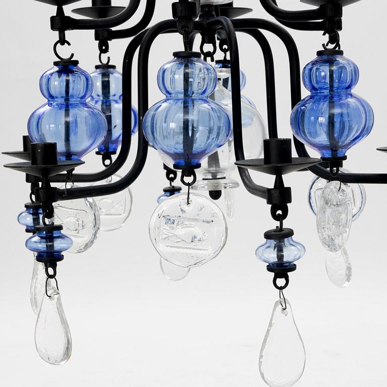 Erik Höglund, ceiling chandelier, Boda forge, second half of the 20th century.