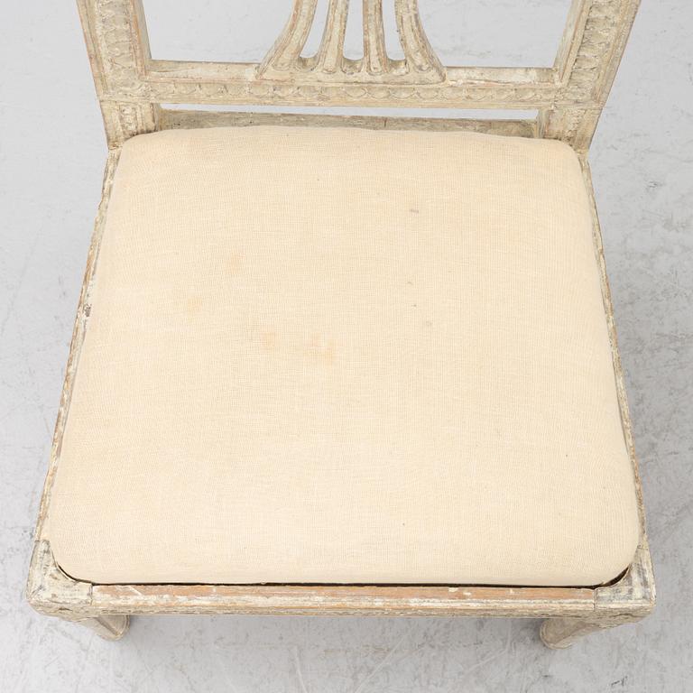 A pair of late Gustavian chairs, Lindome, circa 1800.