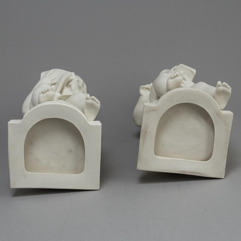 TWO PARIAN FIGURES, Gustafsberg 1911.
