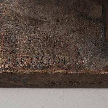 JONAS FRÖDING, brons, signerad.