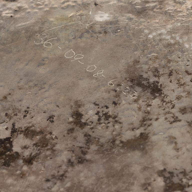 Six silver cups and tray, silver, Iran, 20th century.