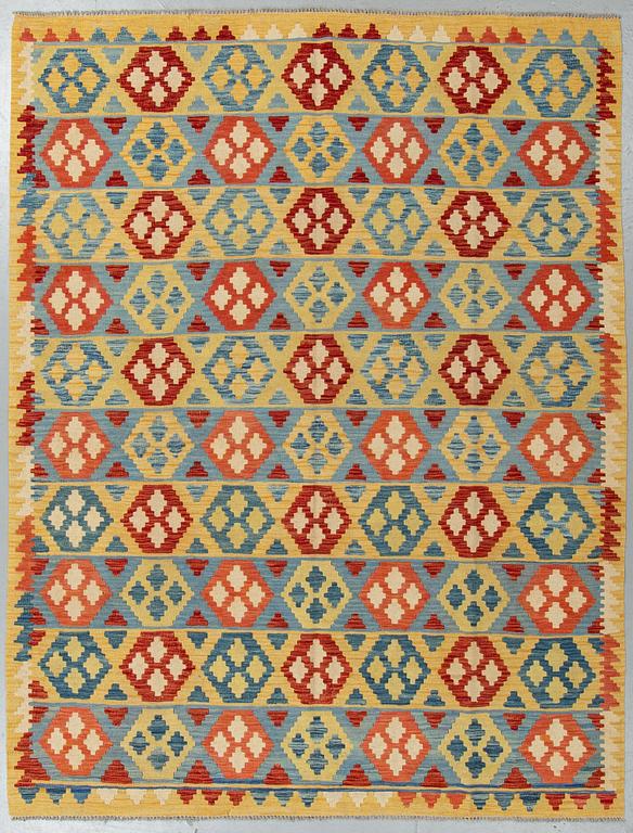 A carpet, kilim, ca 244 x 188 cm.