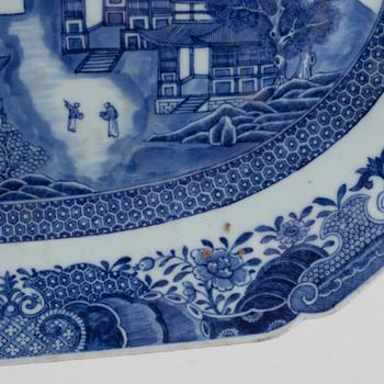 A Chinese export porcelain charger, Qing Dynasty, Qianlong (1736-95).