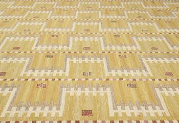 Marianne Richter, A CARPET, "Gula havet", flat weave, ca 527 x 288,5 cm, signed AB MMF MR.