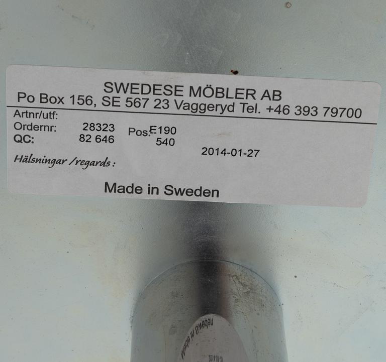 Swedese, a 'rondo' side table, Sweden, special edition 2014.